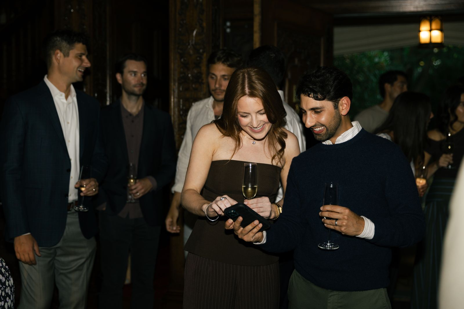A candid moment during the evening