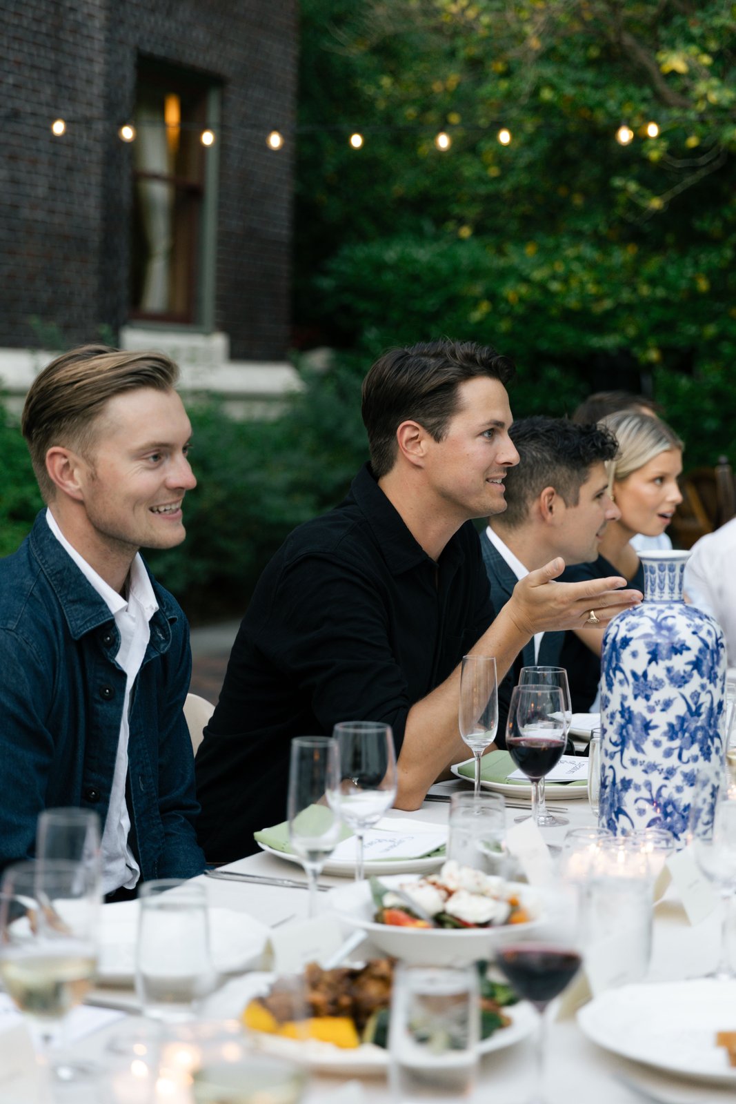 A candid moment at the table